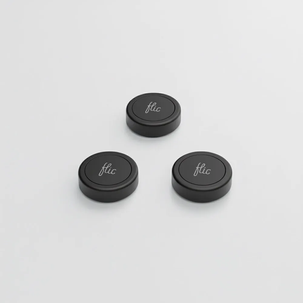 Flic 2 Smart Button, 3-pack (black)